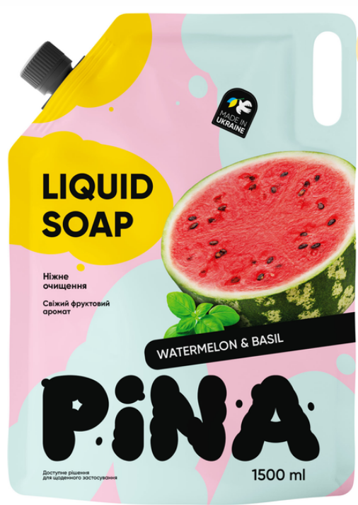 Pina рідке мило дой-пак1500мл Watermelon and basil